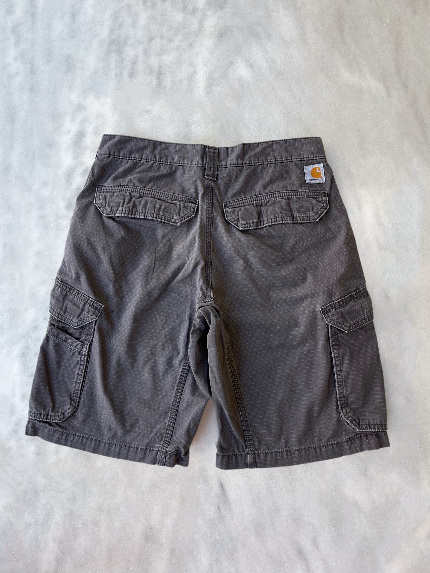CARHARTT GREY CARGO BERMUDA PANTS