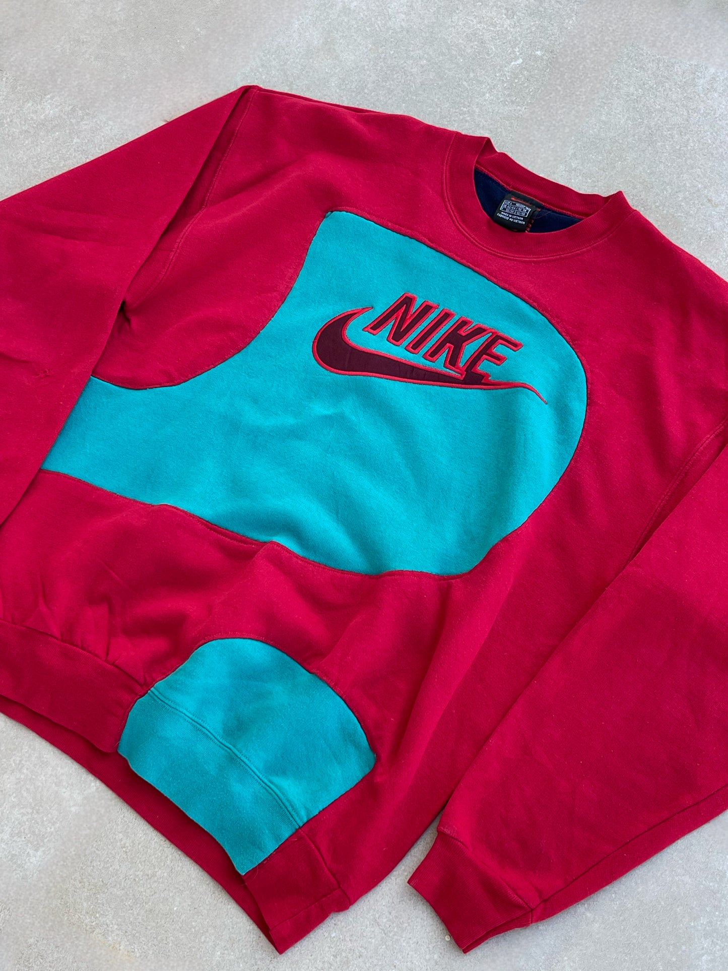 NIKE REWORKED RED/BLUE SWEATSHIRT