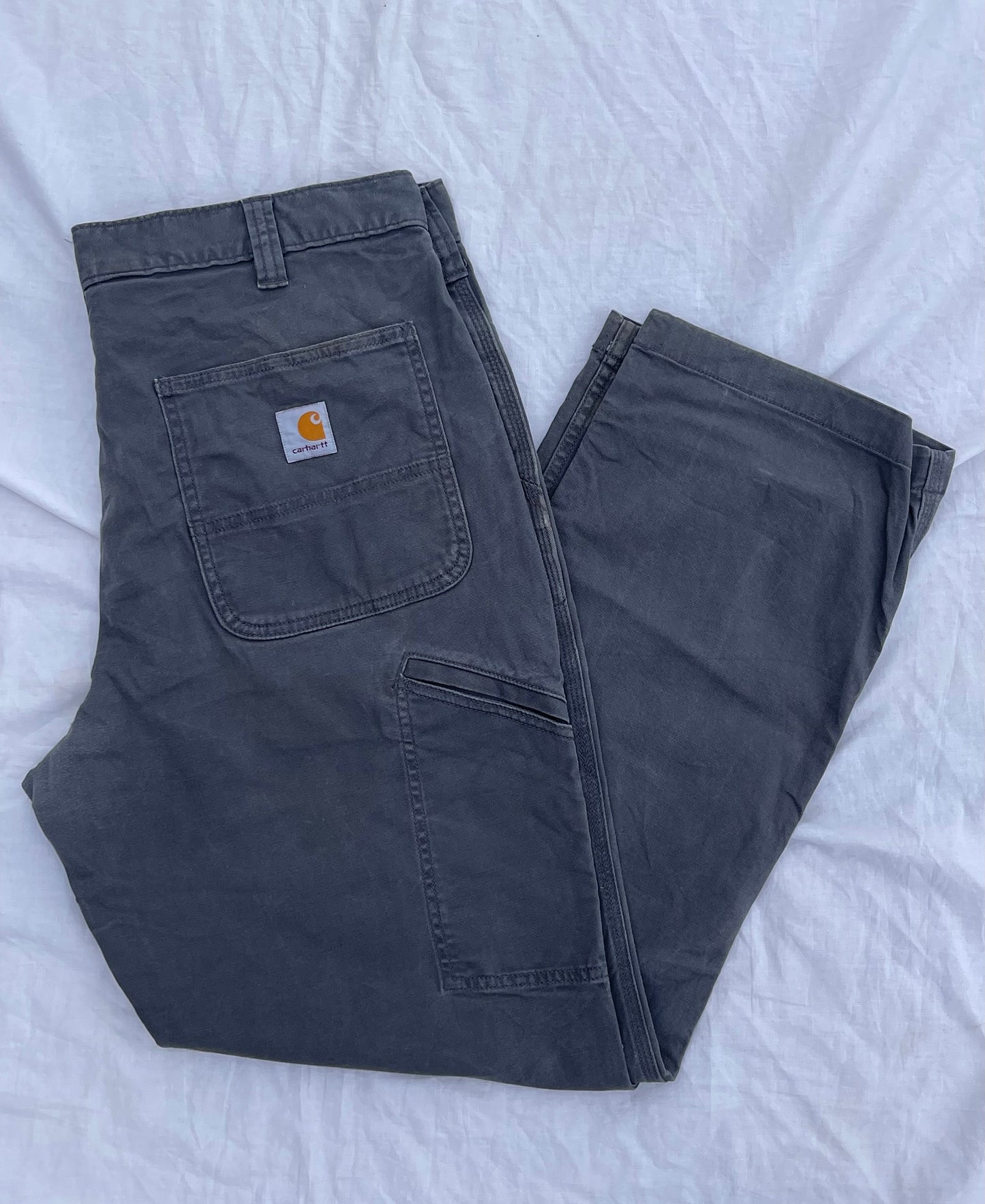 CARHARTT RETRO GREY DAMAGED PANTS