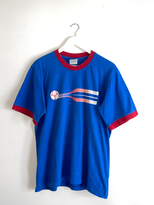 ADIDAS 2004 RETRO BLUE-RED T-SHIRT