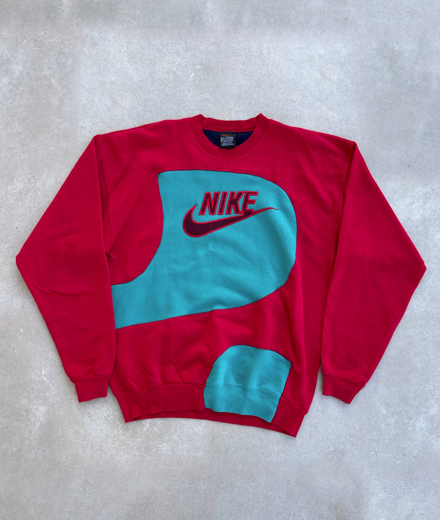 NIKE REWORKED RED/BLUE SWEATSHIRT