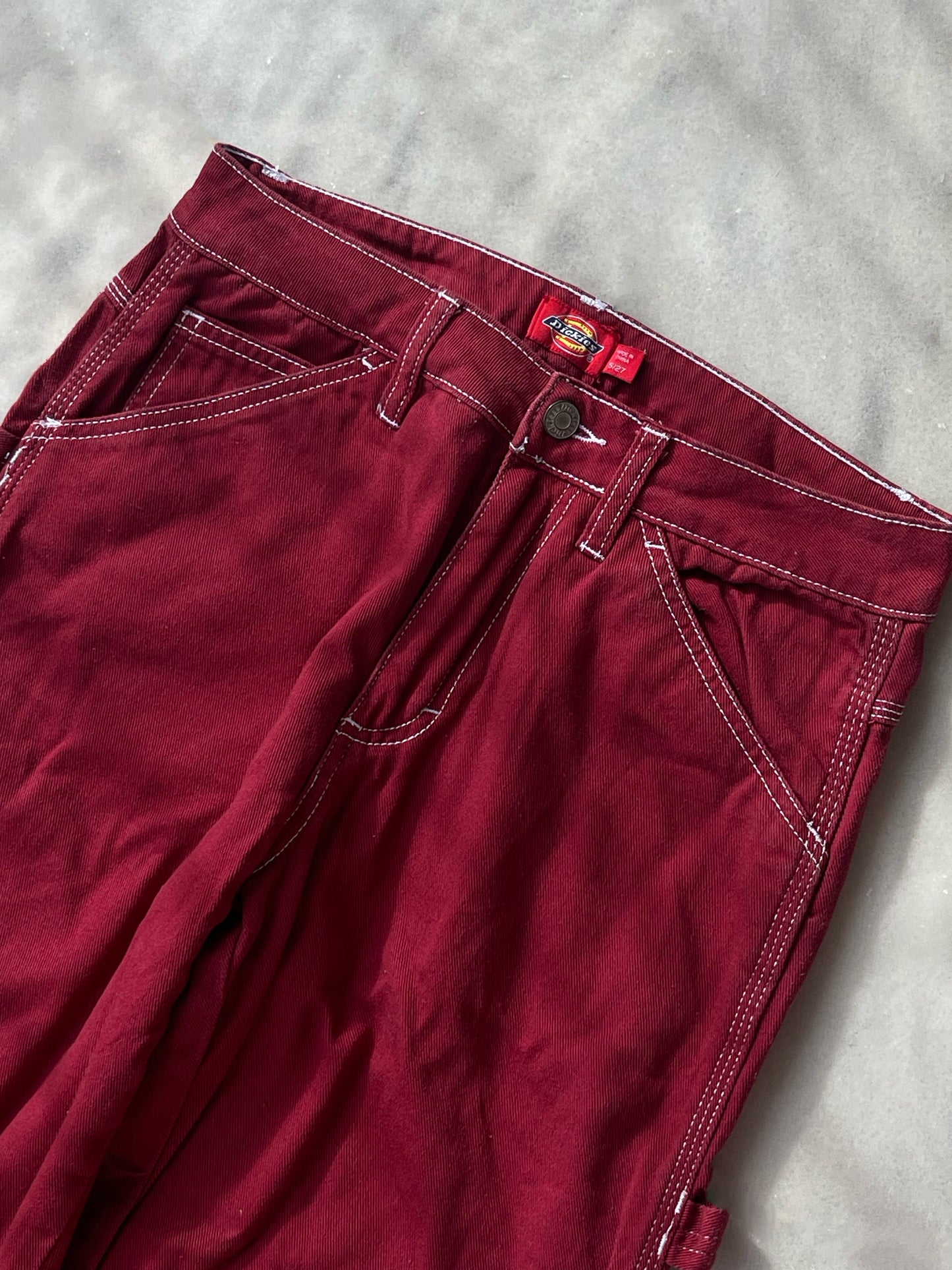 DICKIES WINE RED CARPENTER PANTS