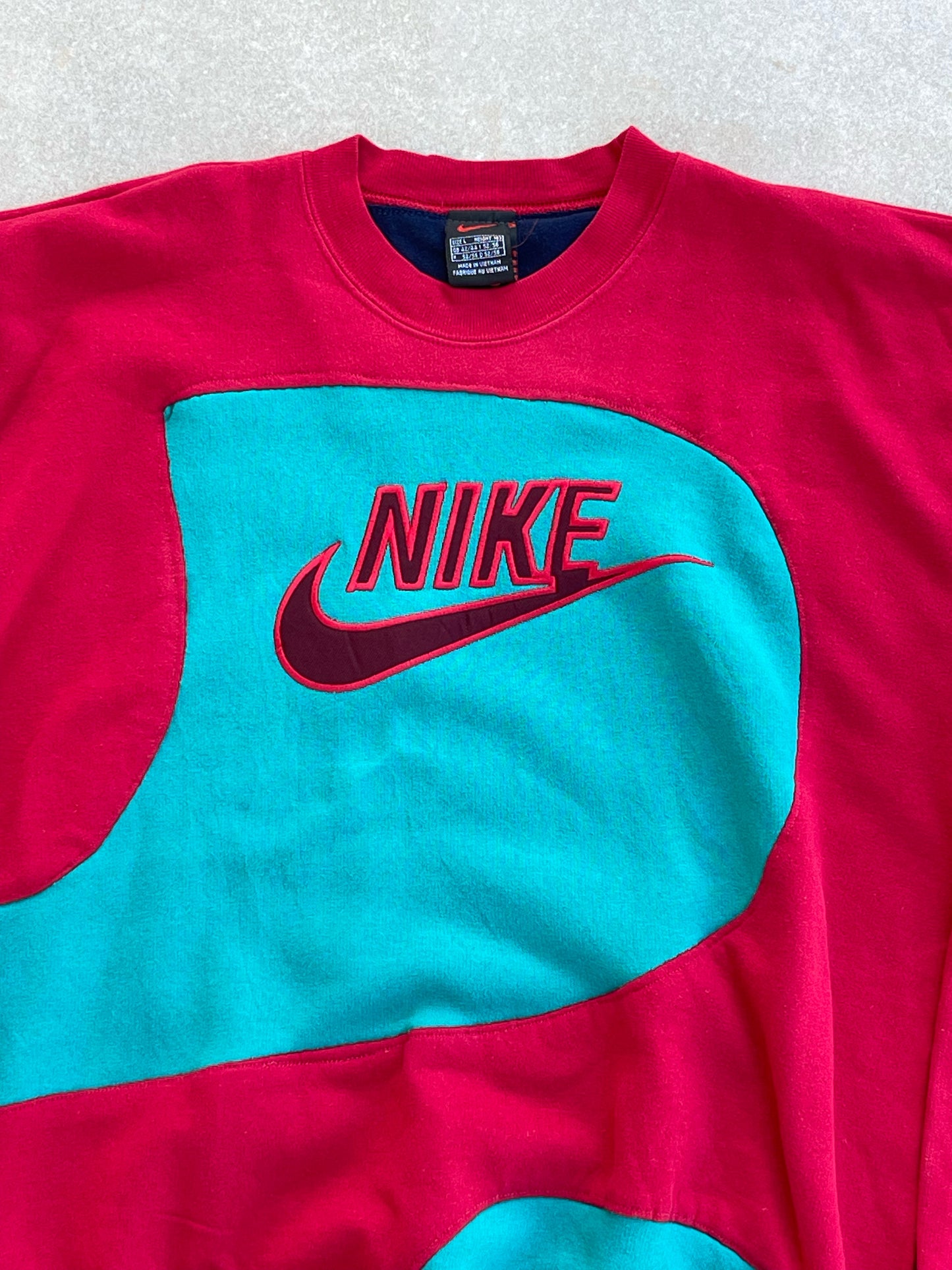 NIKE REWORKED RED/BLUE SWEATSHIRT