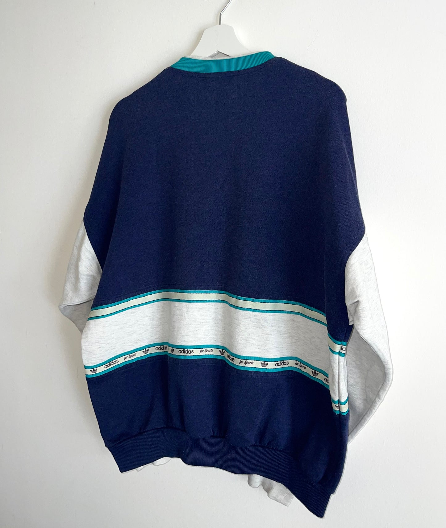 ADIDAS 80s VINTAGE NAVY TEAM SPORT SWEATSHIRT