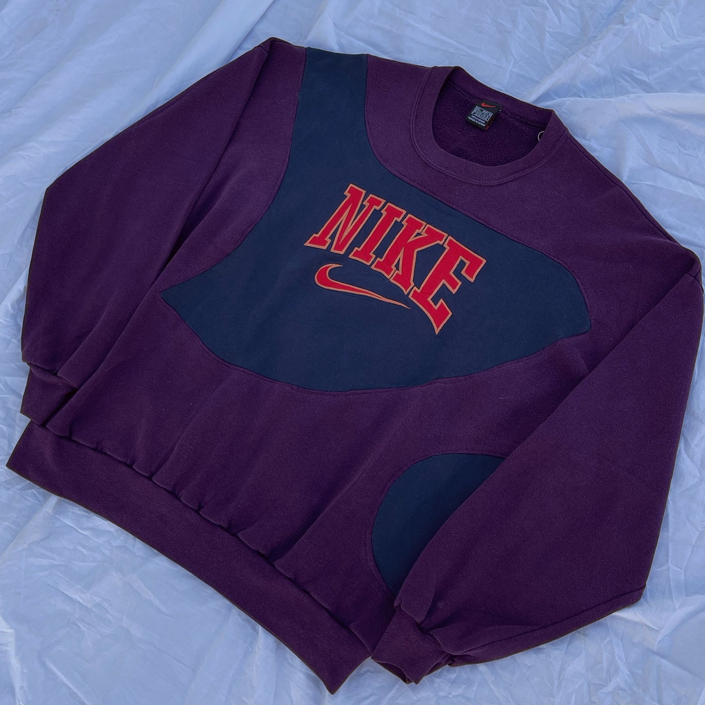 NIKE REWORKED VINTAGE PURPLE- BLUE CREWNECK SWEATSHIRT