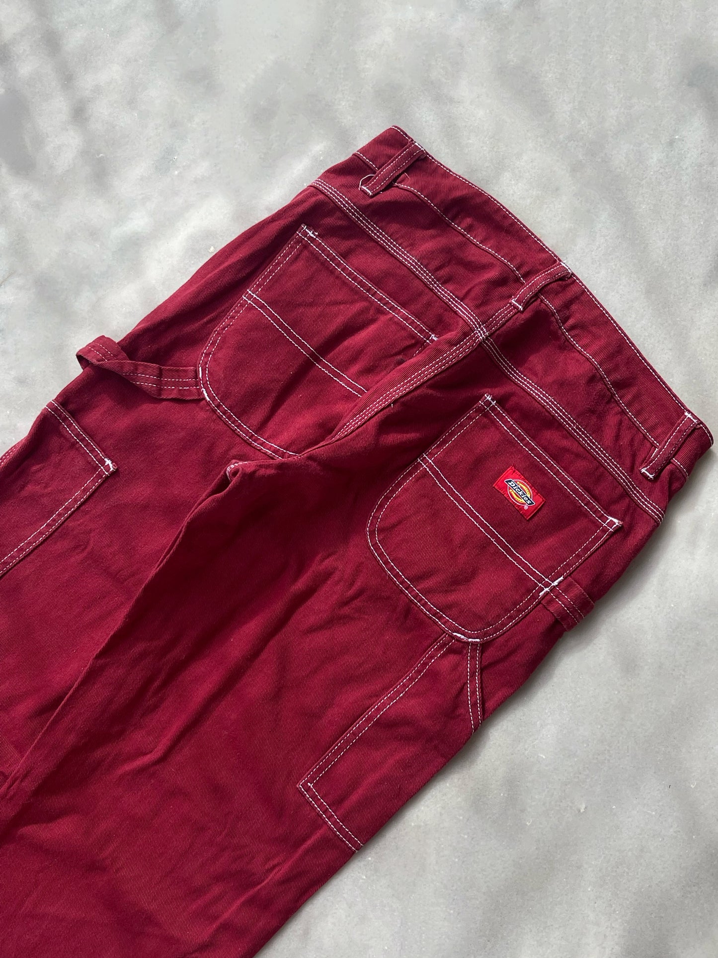 DICKIES WINE RED CARPENTER PANTS