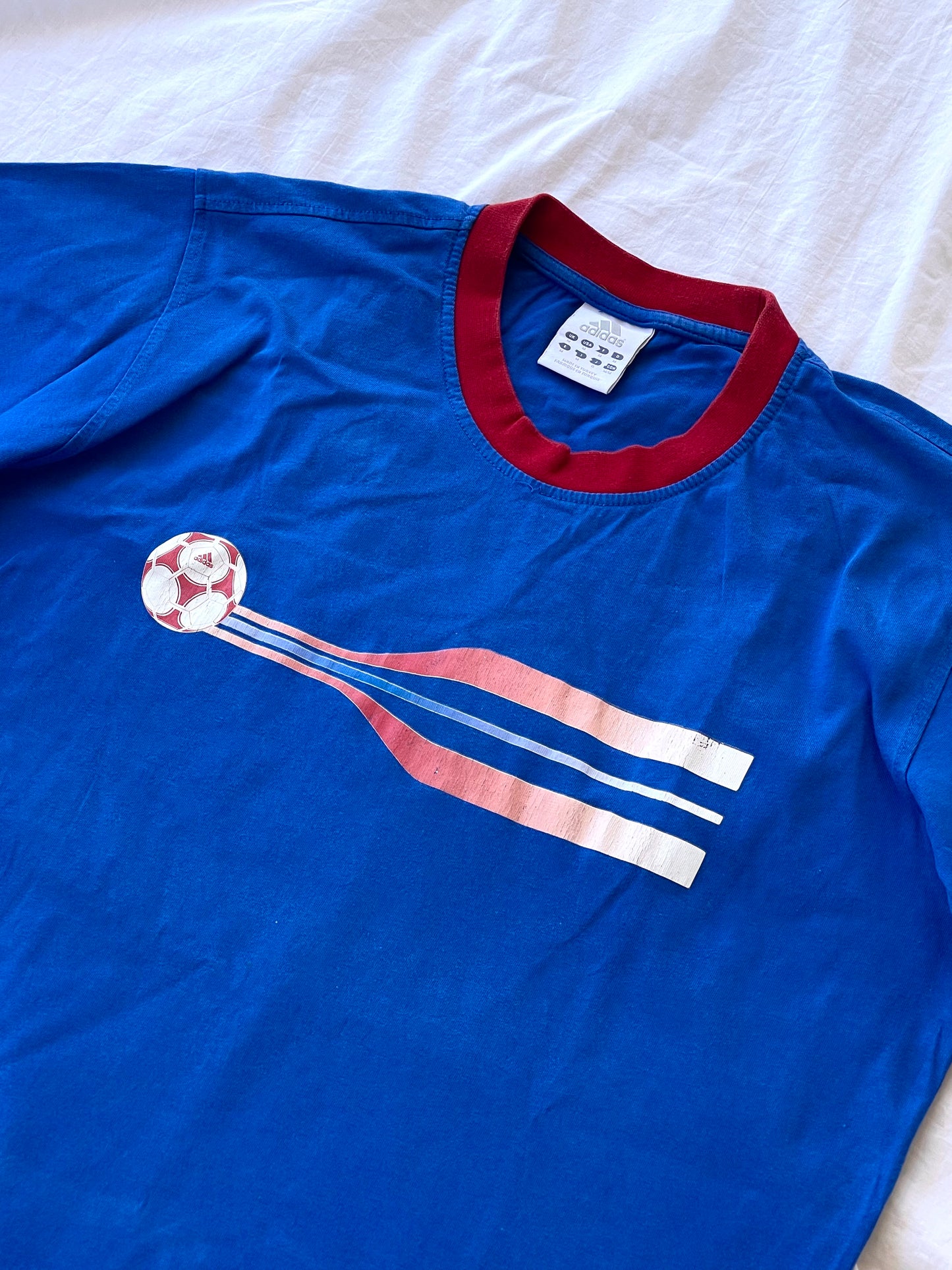 ADIDAS 2004 RETRO BLUE-RED T-SHIRT