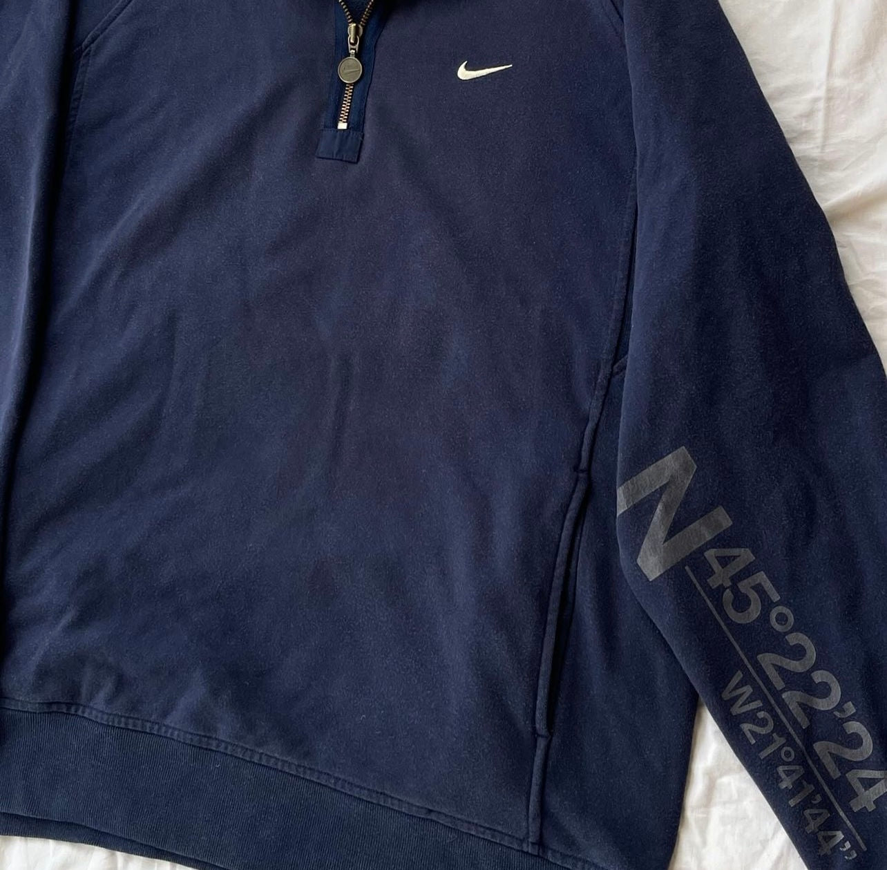 NIKE VINTAGE 1/4 BLUE SWEATSHIRT