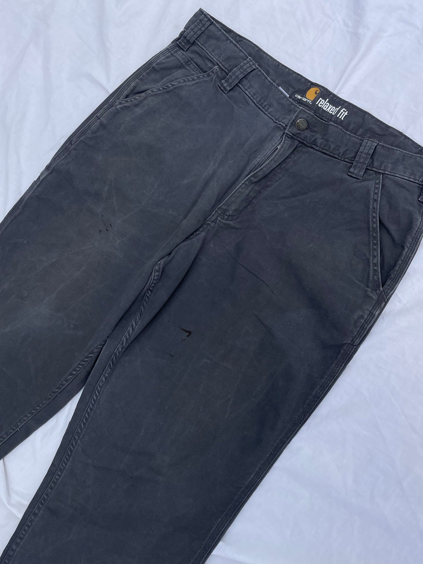 CARHARTT RETRO GREY DAMAGED PANTS