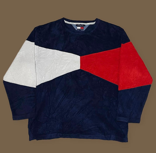 TOMMY HILFIGER 1990s CREWNECK BIG LOGO FLEECE