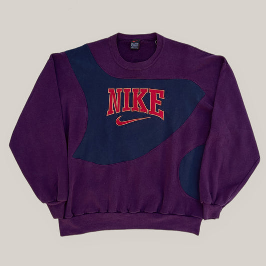 NIKE REWORKED VINTAGE PURPLE- BLUE CREWNECK SWEATSHIRT