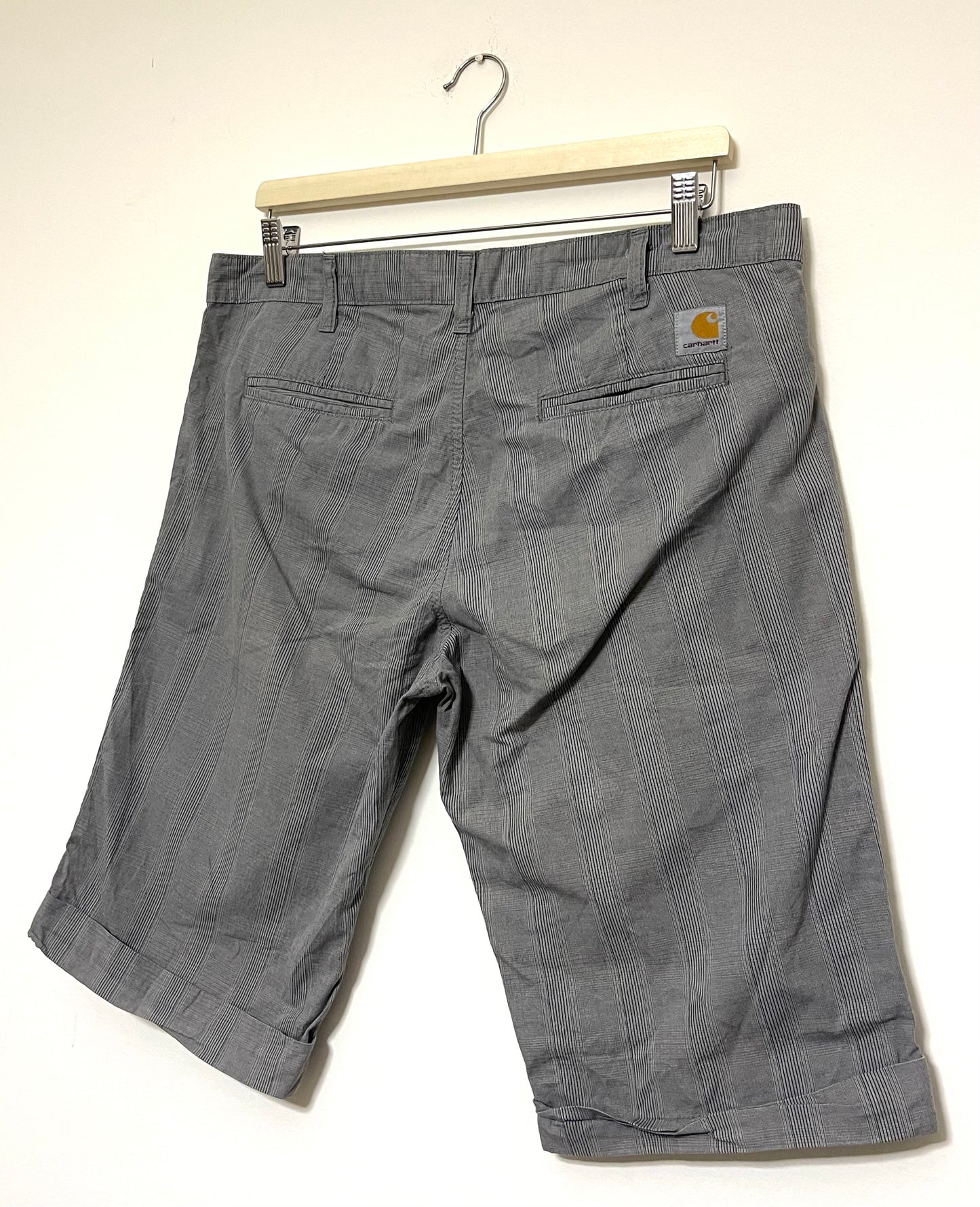 CARHARTT SQUARE CHECK GREY BERMUDA PANTS