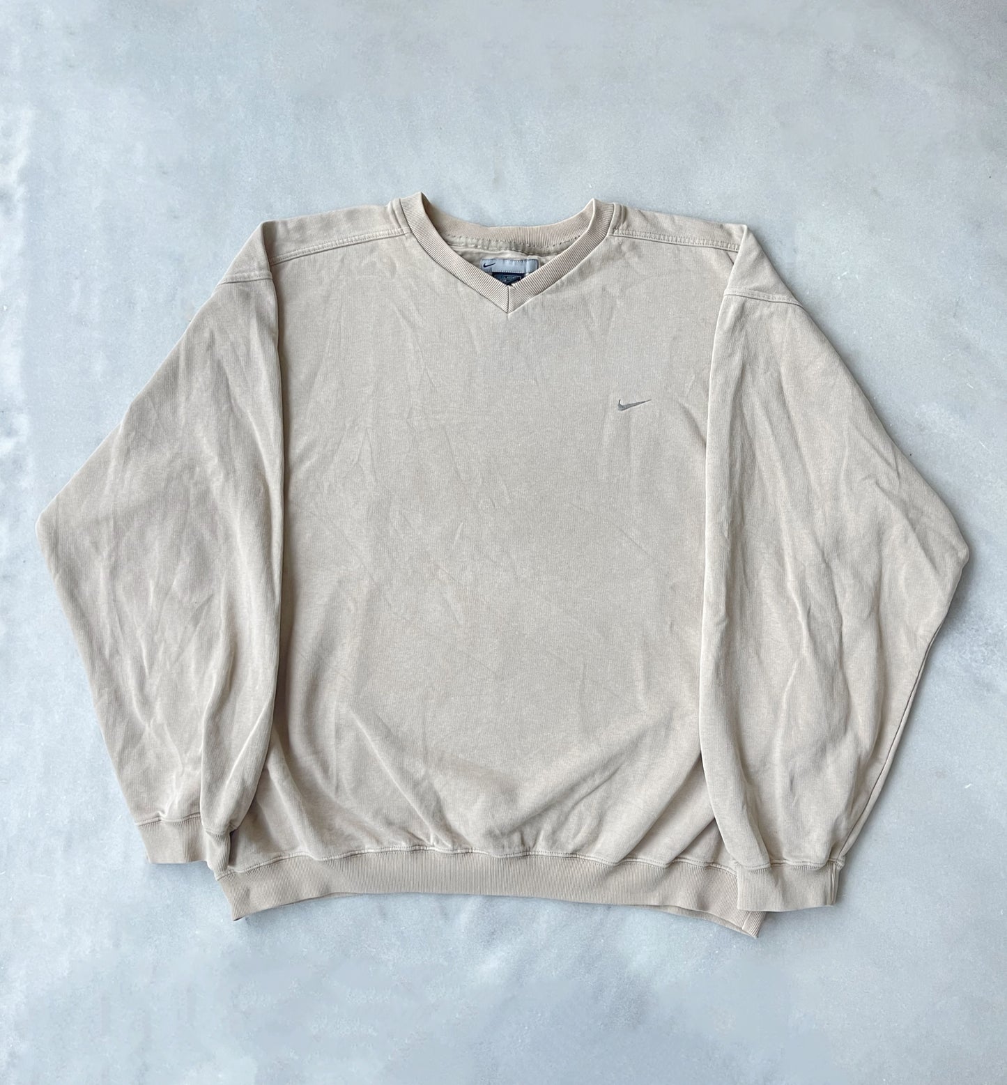 NIKE 2000s BEIGE CREWNECK SWEATSHIRT